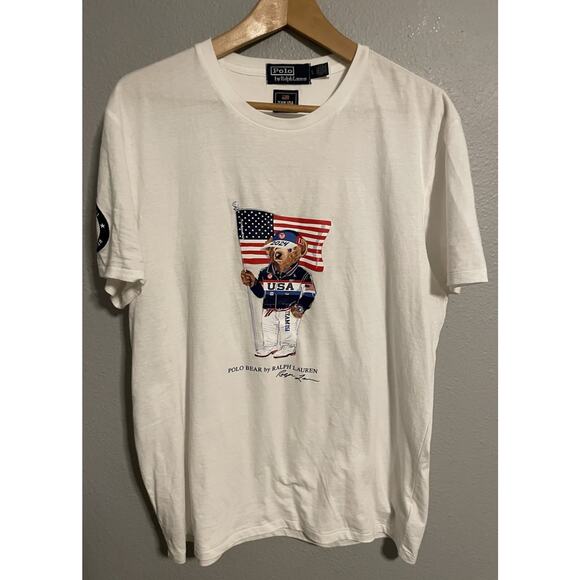 Polo Ralph Lauren Mens Shirt Large 2024 Olympics Team Paris USA